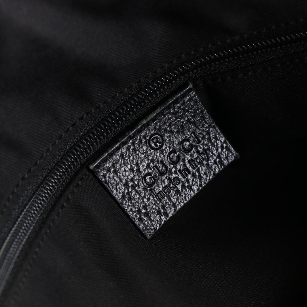 Authentic Gucci GG Black Canvas Abbey Zip Tote Shoulder Gold Hardware Bag - Picture 3 of 16